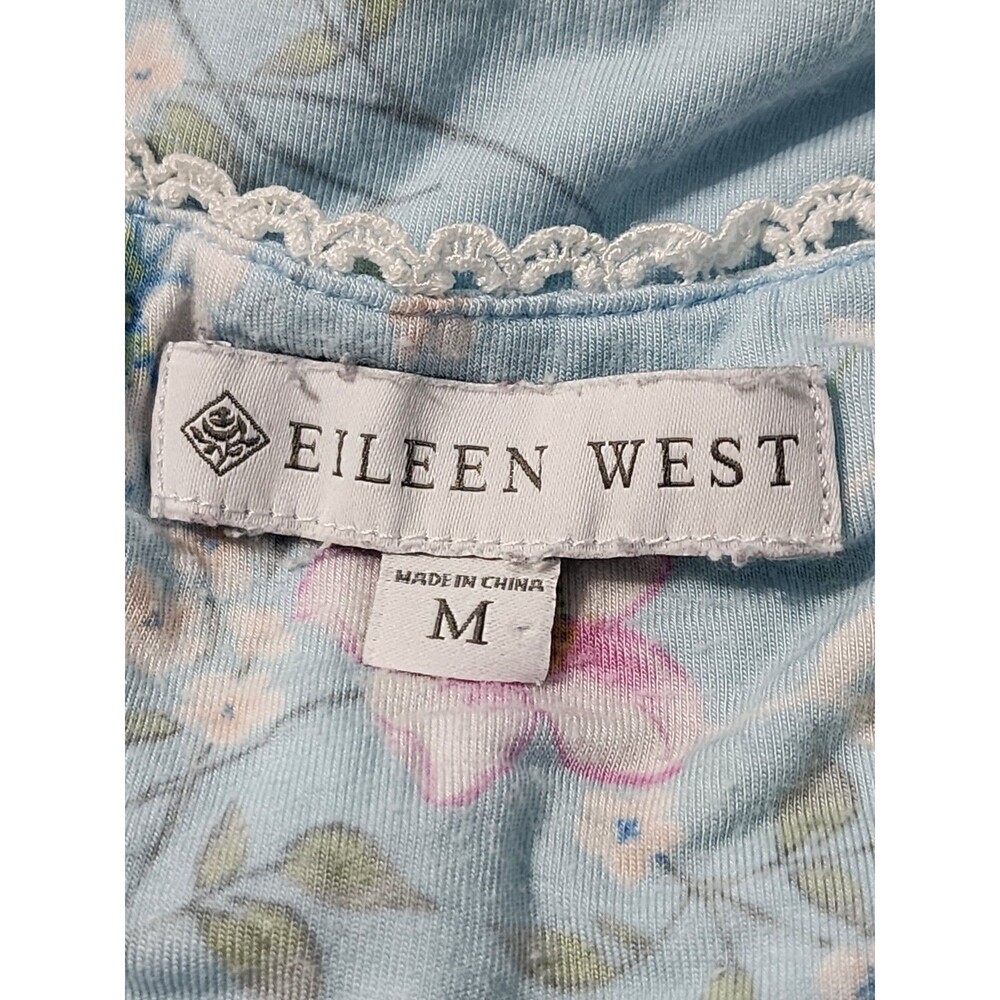 Eileen West Cottage Rose Cotton Lawn Sleeveless Sleep Night Gown Sz M - Picture 7 of 11